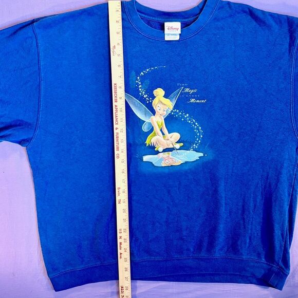 Vintage Disney Tinkerbell Find Magic In Every Moment Sweatshirt Women's XXL Y2K - Picture 4 of 5
